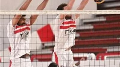 طائرة الزمالك تفوز على بتروجيت 3 - 0 في الدوري