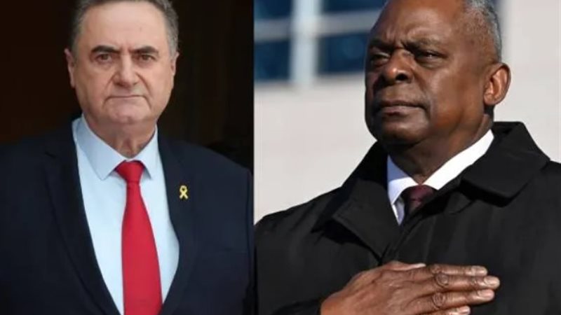 وزير الدفاع الامريكي لويد اوستن ، ووزير الحرب الإسرائيلي يس
