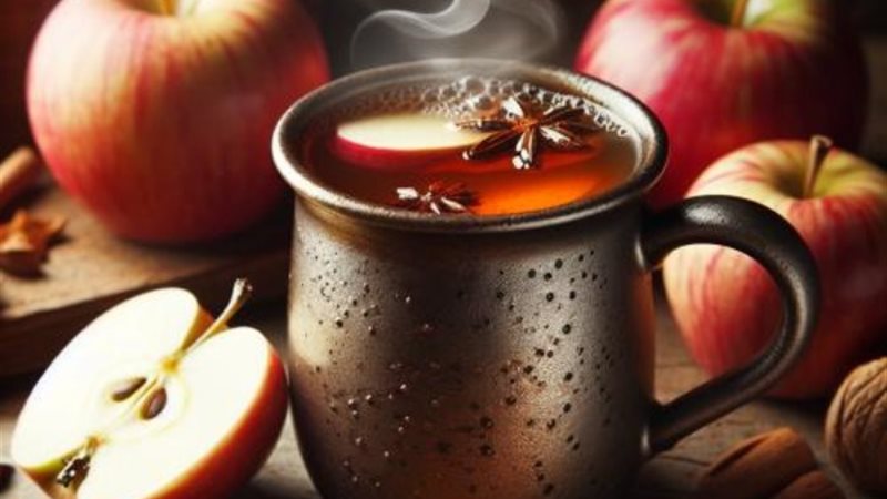 عصير التفاح بالقرفة