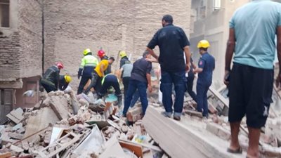 ندب لجنة من الحي لمعاينة عقار الشرابية المنهار