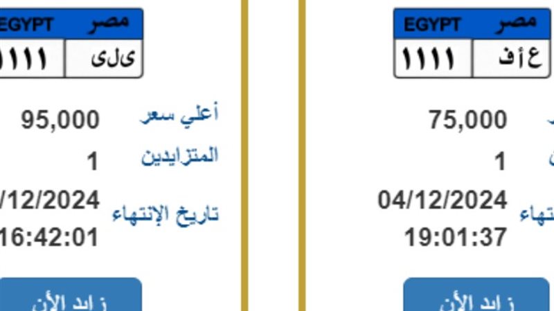 لوحات يجري التزايد عليها