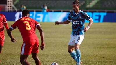 الشوط الأول، بيراميدز يتعادل مع دجولبيا المالي بدون أهداف بدوري الأبطال