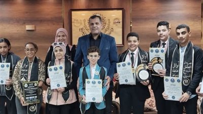 وكيل تعليم دمياط يكرم الفائزين في مهرجان الطفل المبدع