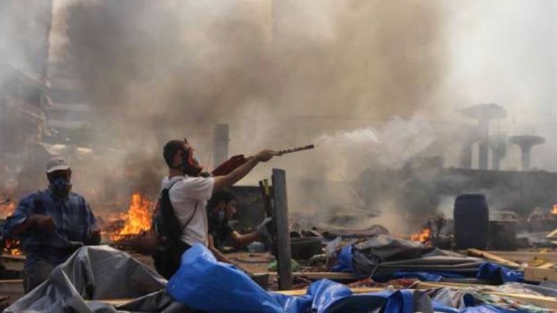 جانب من أحداث العنف من قبل الإخوان