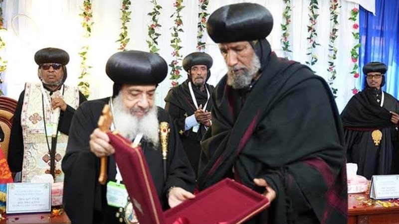 المطران باسيليوس ووفد الكنيسة القبطية الأرثوذكسية