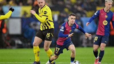 شوط أول سلبي بين برشلونة وبروسيا دورتموند في دوري أبطال أوروبا 2025