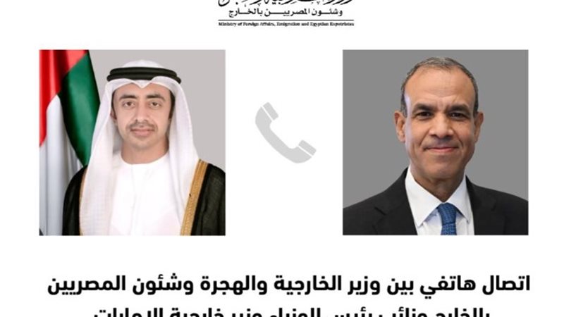 وزير الخارجية والهجرة ونظيره الإماراتي
