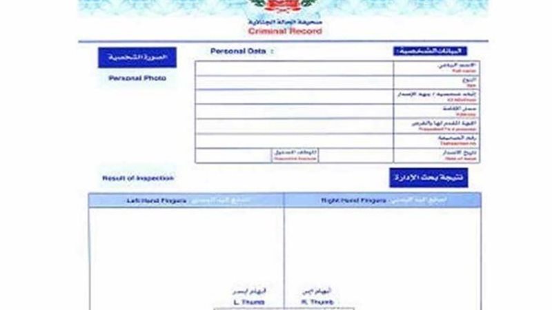 فيش جنائي أرشيفية