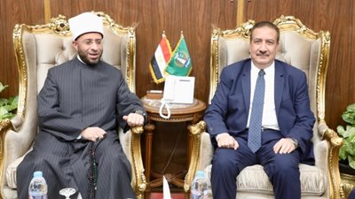 محافظ المنوفية يستقبل وزير الأوقاف في إطار تدشين مبادرة «عودة الكتاتيب»