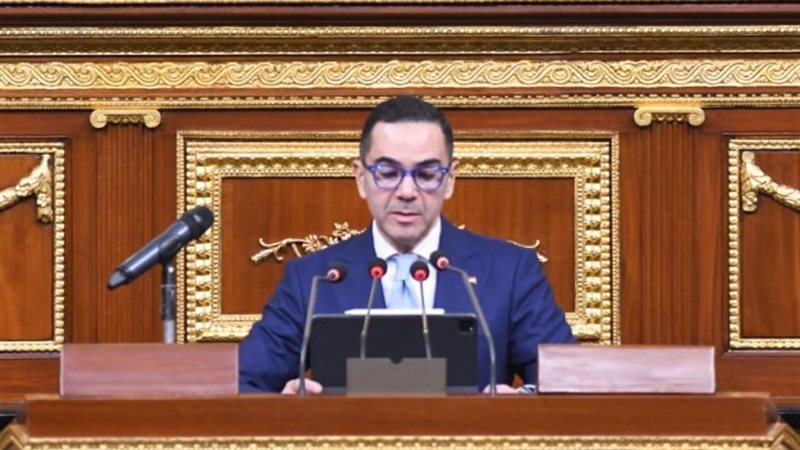 وزير الاستثمار أثناء جلسة مجلس النواب اليوم