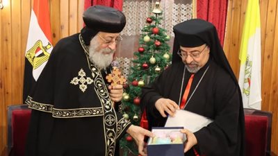 البابا تواضروس الثاني يهنئ بطريرك الكاثوليك بمناسبة عيد الميلاد المجيد (صور)