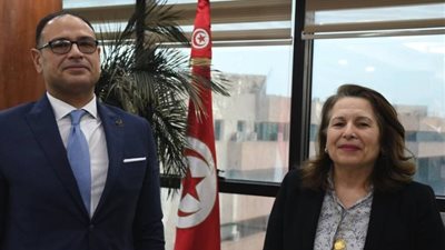 السفير المصري في تونس يلتقي بوزيرة الصناعة والمناجم بالجمهورية التونسية