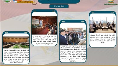 «الزراعة» تستعرض أنشطتها في الفترة من 20 إلى 26 ديسمبر 2024 (فيديو)