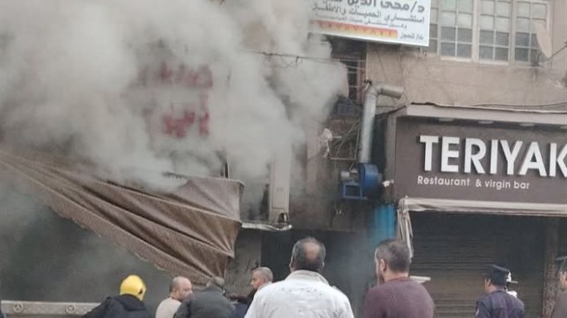 صورة لـحريق المطعم بأبو زعبل