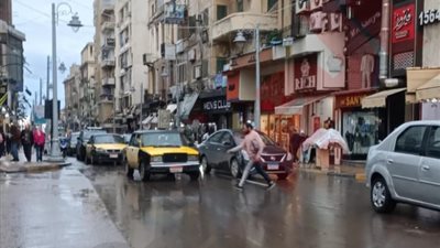 نوة عيد الميلاد، استمرار تساقط أمطار غزيرة في الإسكندرية اليوم