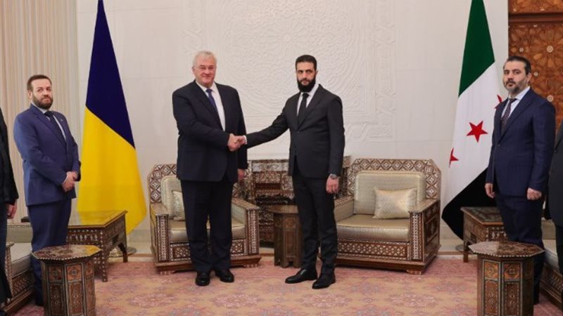 أحمد الشرع ووزير الخارجية الأوكراني