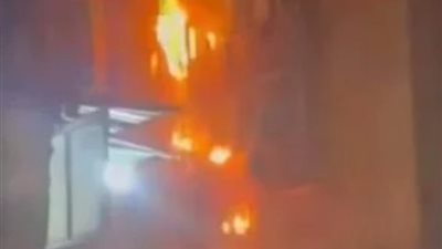 حريق هائل يلتهم عقارًا بقرية الشعراء في دمياط