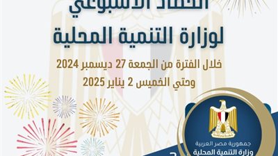 لقاء كامل الوزير، التنمية المحلية تستعرض إنجازاتها وأنشطتها خلال أسبوع (إنفوجراف)