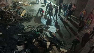 بسبب مخلفات الأخشاب، حريق في منطقة اللبان بالإسكندرية