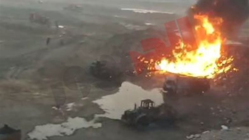 تجدد الحريق بخط البوتاجاز