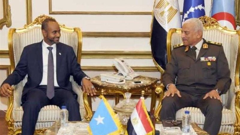 الفريق أول عبد المجيد صقر ووزير الدفاع الصومالي