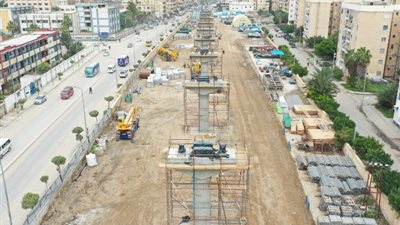 أحدث تصوير جوي لأعمال تنفيذ مشروع المرحلة الأولى من مترو الإسكندرية (صور)