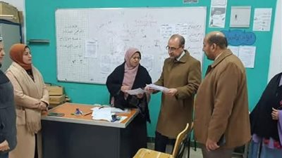 مدير تعليم المنوفية يتفد سير أعمال إمتحانات النقل بعدد من المدارس