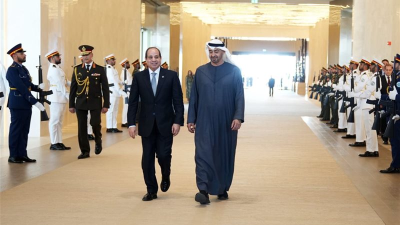 توديع الرئيس السيسي في الإمارات