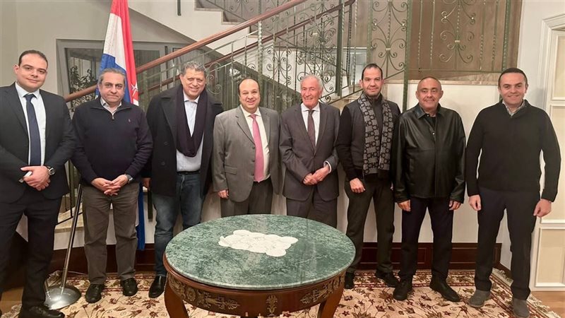 سفير مصر في كرواتيا مع حسن مصطفي
