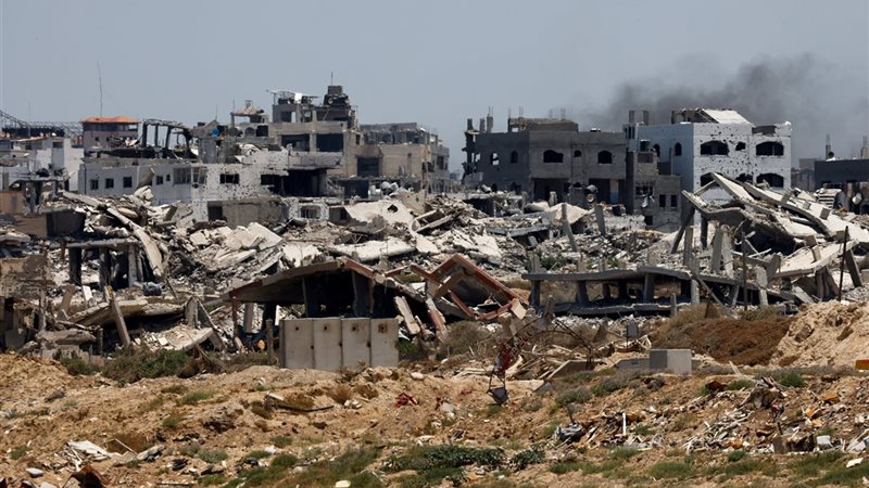 الدمار في مدينة رفح الفلسطينية