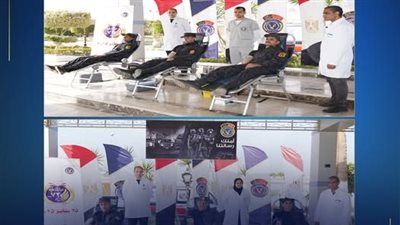 قطاع الأمن المركزي يشارك في حملة للتبرع بالدم بمناسبة الاحتفال بعيد الشرطة