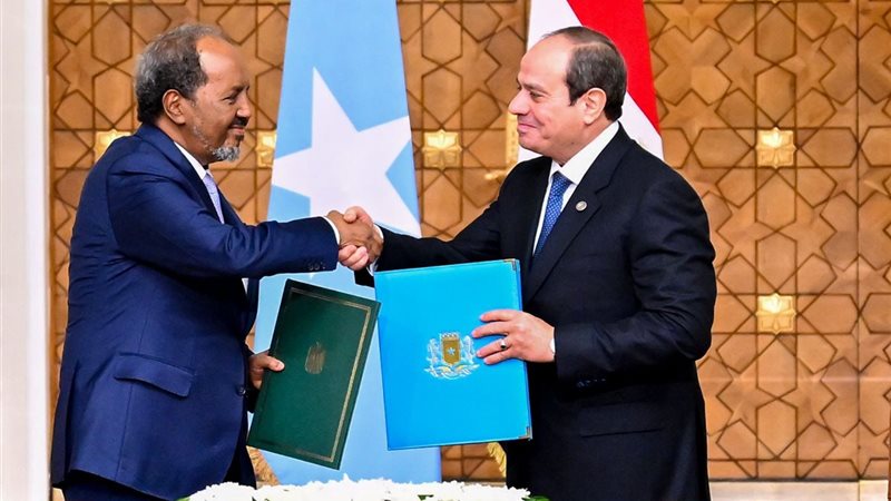 الرئيس المصري ونظيره الصومالي