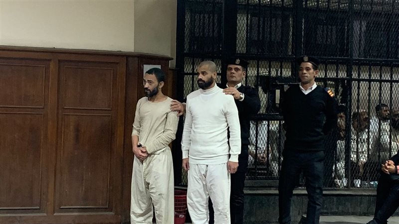 المتهمين بقتل مينا موسى أمام هيئة المحكمة