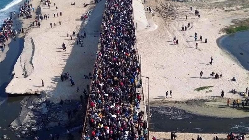النازحين من جنوب القطاع إلى الشمال