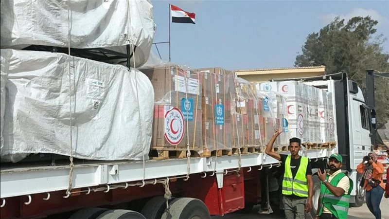 إدخال المساعدات لغزة _ أرشيفية 