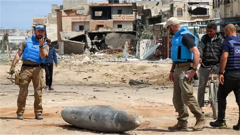 الذخائر غير المنفجرة في غزة