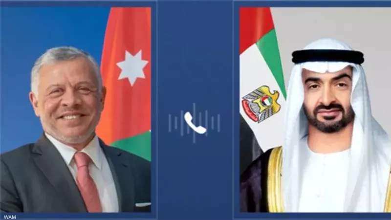 ملك الأردن ورئيس الإمارات