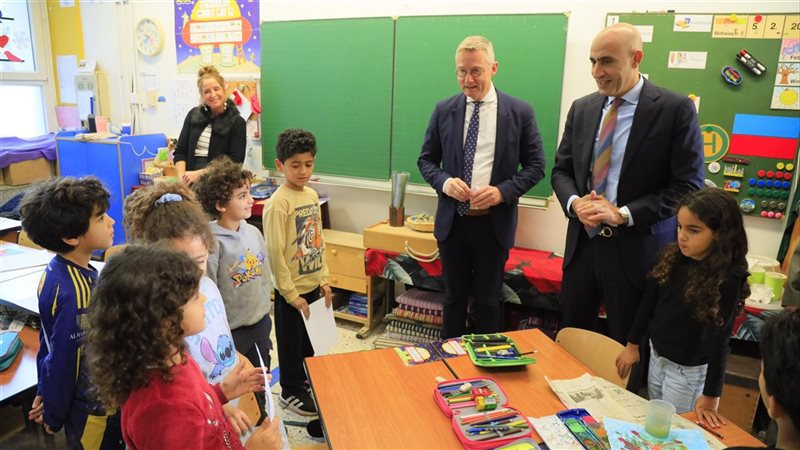 وزير التربية والتعليم يتفقد المدرسة الألمانية الإنجيلية 