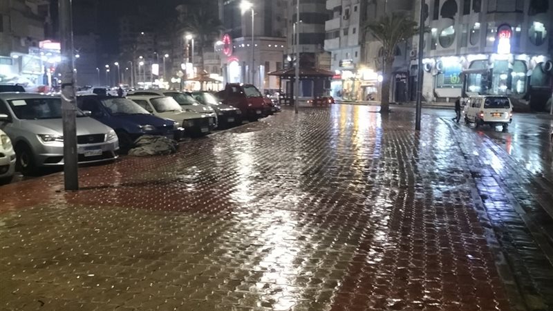 أمطار رعدية علي محافظة دمياط اليوم