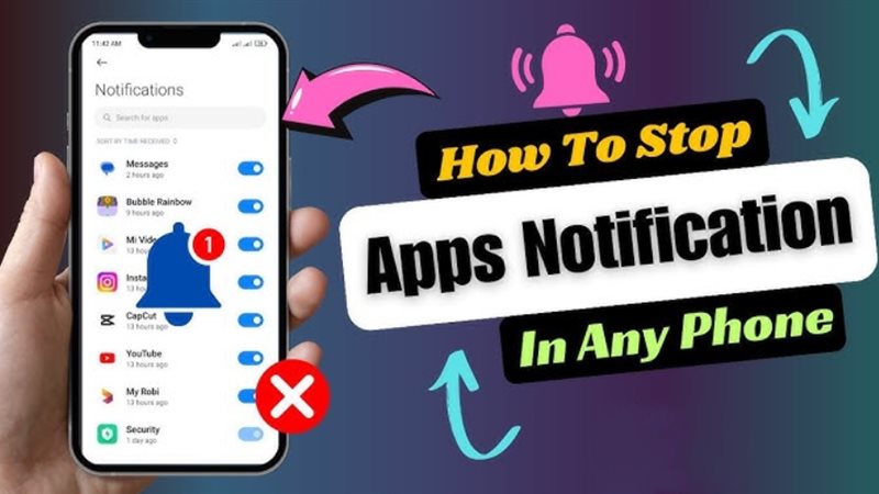 إيقاف إشعارات التطبيقات