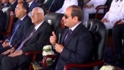 الرئيس السيسي يوجه التحية لأهالي خريجي أكاديمية الشرطة وأسر الشهداء