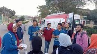 كفر الشيخ تدعم أهالي غزة بتنظيم حملات موسعة للتبرع بالدم