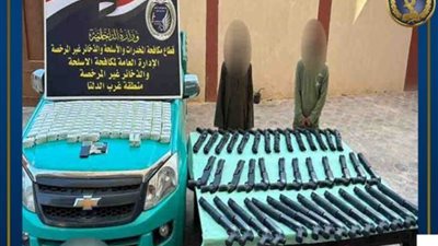 «40 بندقية و2000 قرص مخدر».. ضبط شخصين لحيازتهما أسلحة وعقاقير بمطروح