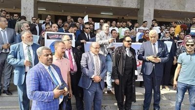 حراس العدالة.. وقفات احتجاجية بمجمع محاكم المحلة بعد خطاب الرئيس