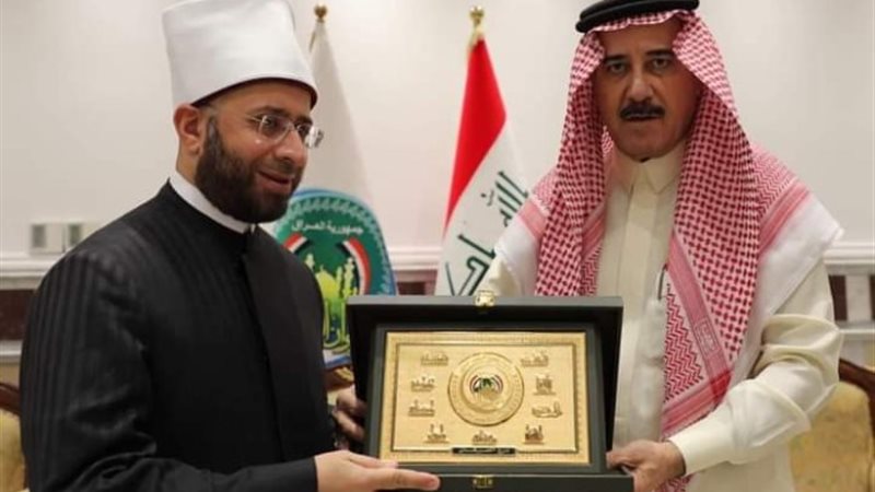أسامة الأزهري مع رئيس الوقف السني العراقي
