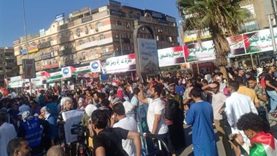 بالأعلام والصور.. ميدان الحصري يشهد ازدحامًا شديدًا دعمًا لفلسطين