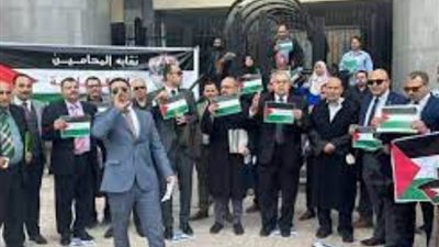 بعد قليل..وقفة تضامنية لـ«المحامين» دعماً للشعب الفلسطيني