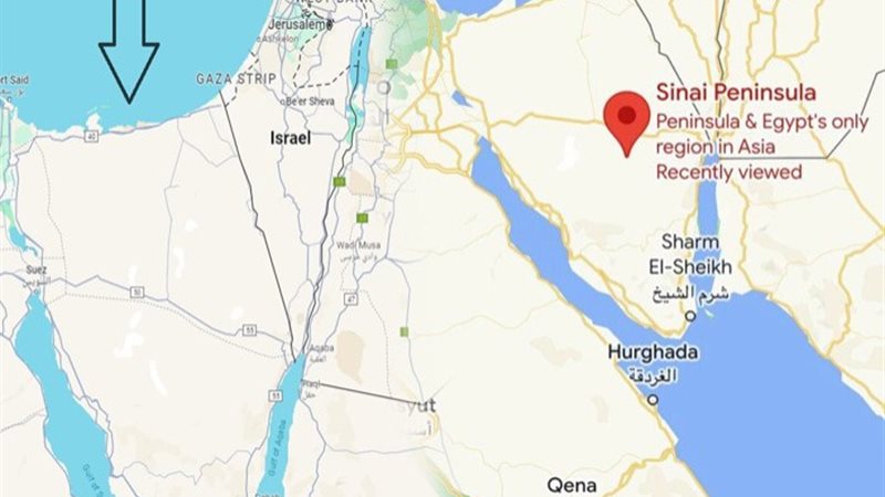 أنباء حذف سيناء من الخريطة