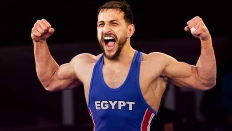 هيثم فهمي قائد المنتخب الوطني للمصارعة