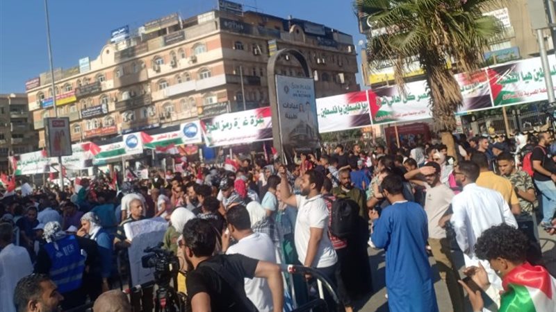 ميدان الحصري يشهد ازدحاماً شديدًا دعمًا لفلسطين